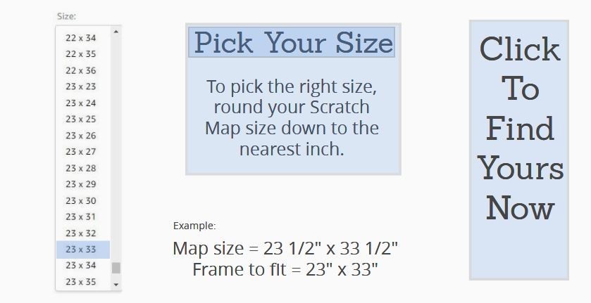 find your scratch map size